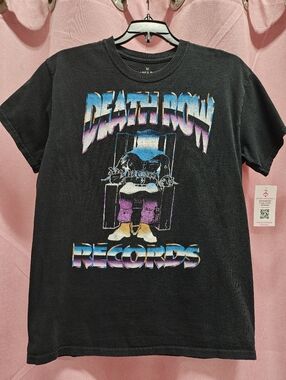 Death Row Black D.R Records Black T-shirt Sz M
